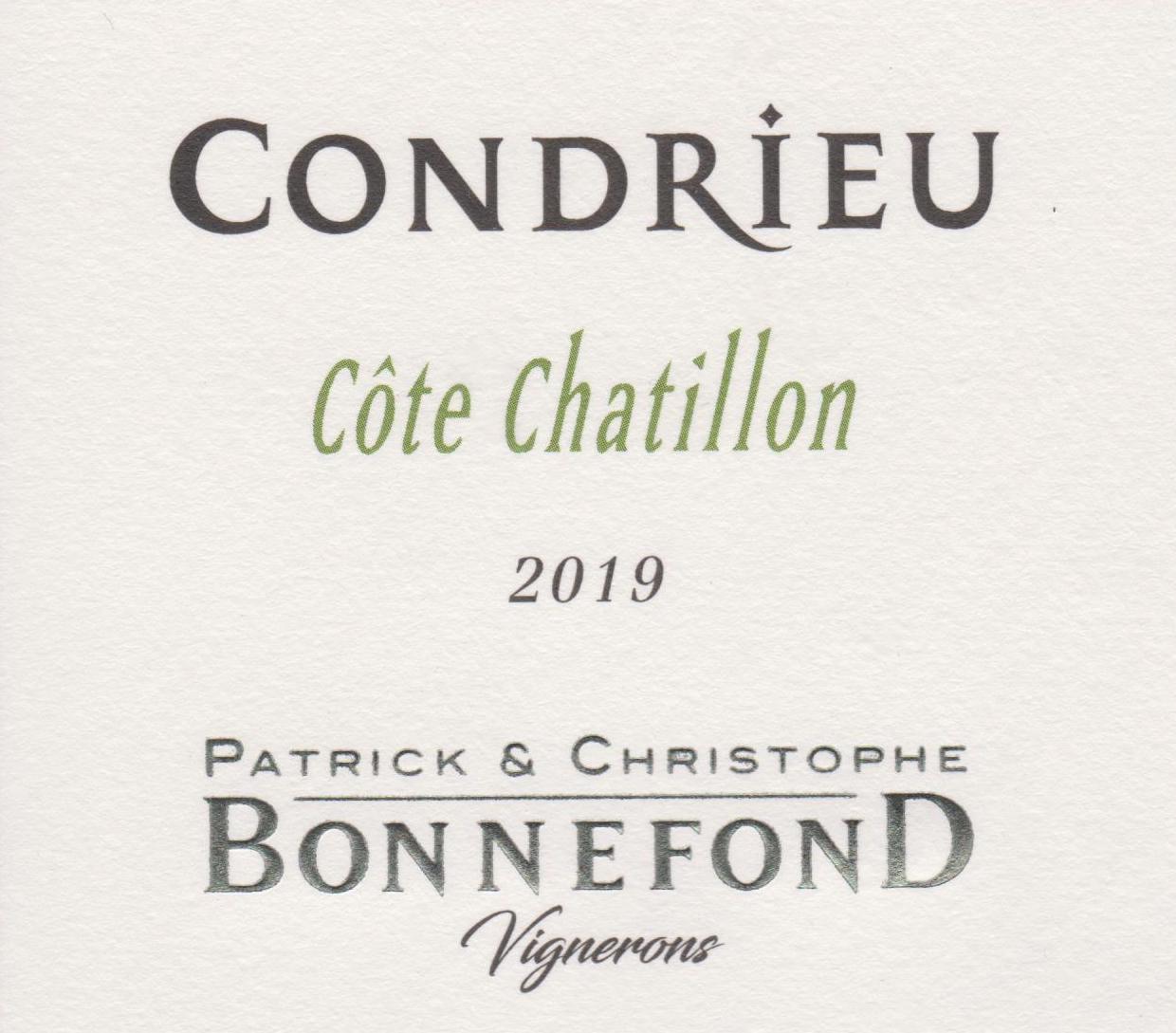 Etiquette Condrieu Côte-Chatillon - Domaine Patrick et Christophe BONNEFOND